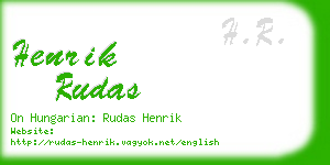 henrik rudas business card